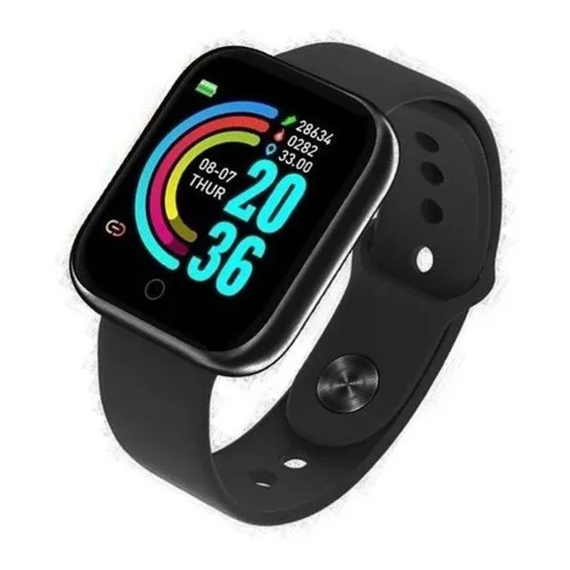Relógio Smartwatch Android e IOS Inteligente Bluetooth Preto